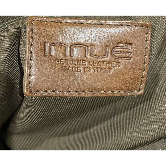 Innue Green Leather Purse Crossbody Shoulder Bag Convertible Made In Italy - Picture 9 of 9